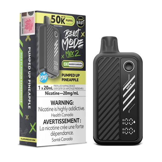 Flavour beast Beast mode max 2 50k puffs Pumped Up Pineapple (ProvincialTax)