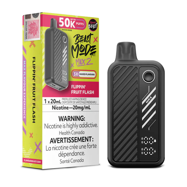 Flavour beast Beast mode max 2 50k puffs Flippin’ Fruit Flash (ProvincialTax)