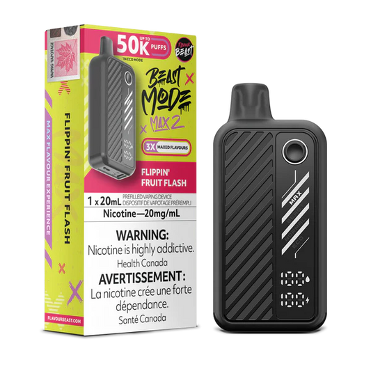 Flavour beast Beast mode max 2 50k puffs Flippin’ Fruit Flash (ProvincialTax)