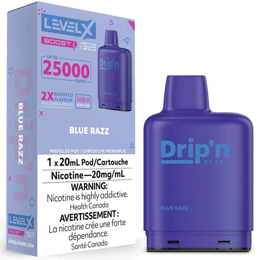 Dripn Level X Boost pod 25k Puffs Blue Razz*