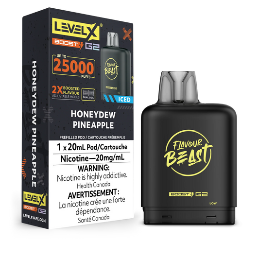Level X Boost pod G2 25k Puffs Honeydew Pineapple iced (Provincial Tax)