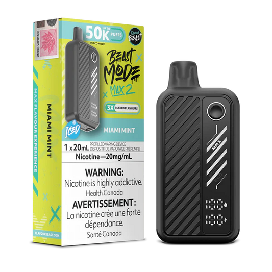 Flavour beast Beast mode max 2 50k puffs Miami Mint*