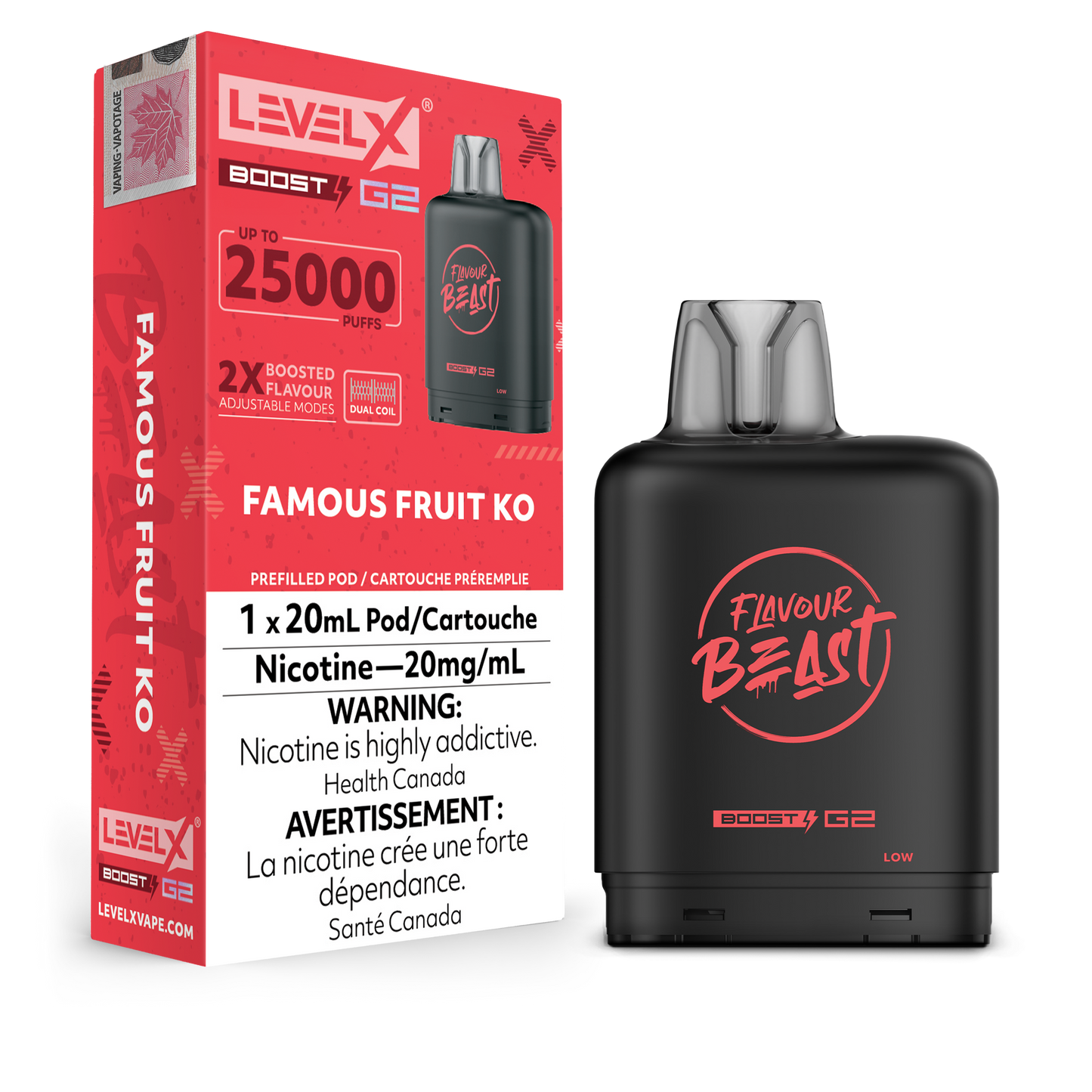 Level X Boost pod G2 25k Puffs Famous Fruit Ko*