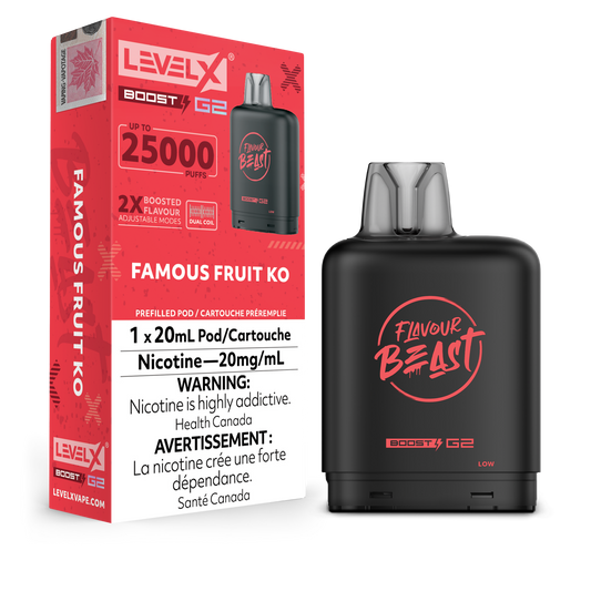 Level X Boost pod G2 25k Puffs Famous Fruit Ko*