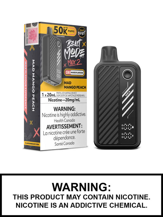 Flavour beast Beast mode max 2 50k puffs  Mad Mango Peach*
