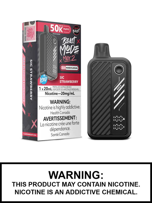 Flavour beast Beast mode max 2 50k puffs Sic strawberry*