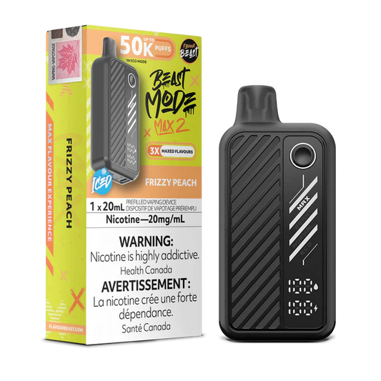 Flavour beast Beast mode max 2 50k puffs Frizzy peach*