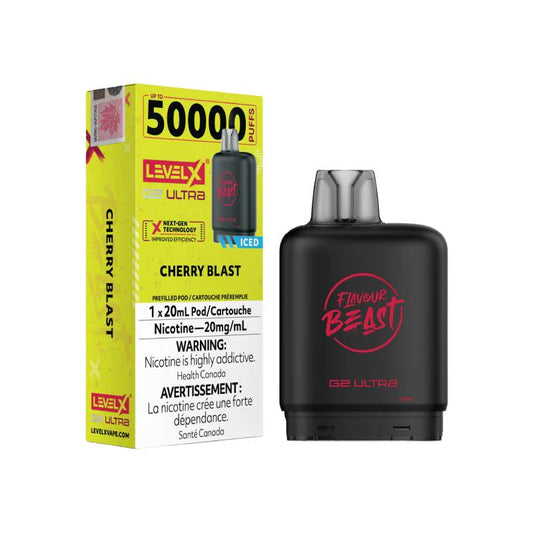 Level X G2 Ultra Flavour beast 50k pod Cherry blast(Provincial tax)