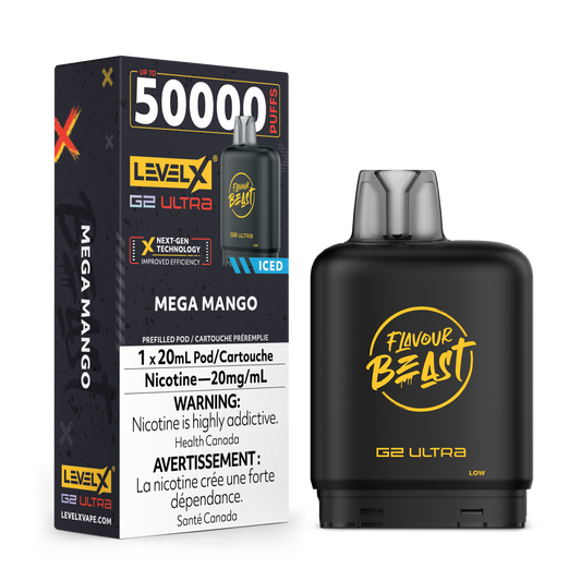 Level X G2 Ultra Flavour beast 50k pod Mega Mango (Provincial tax)