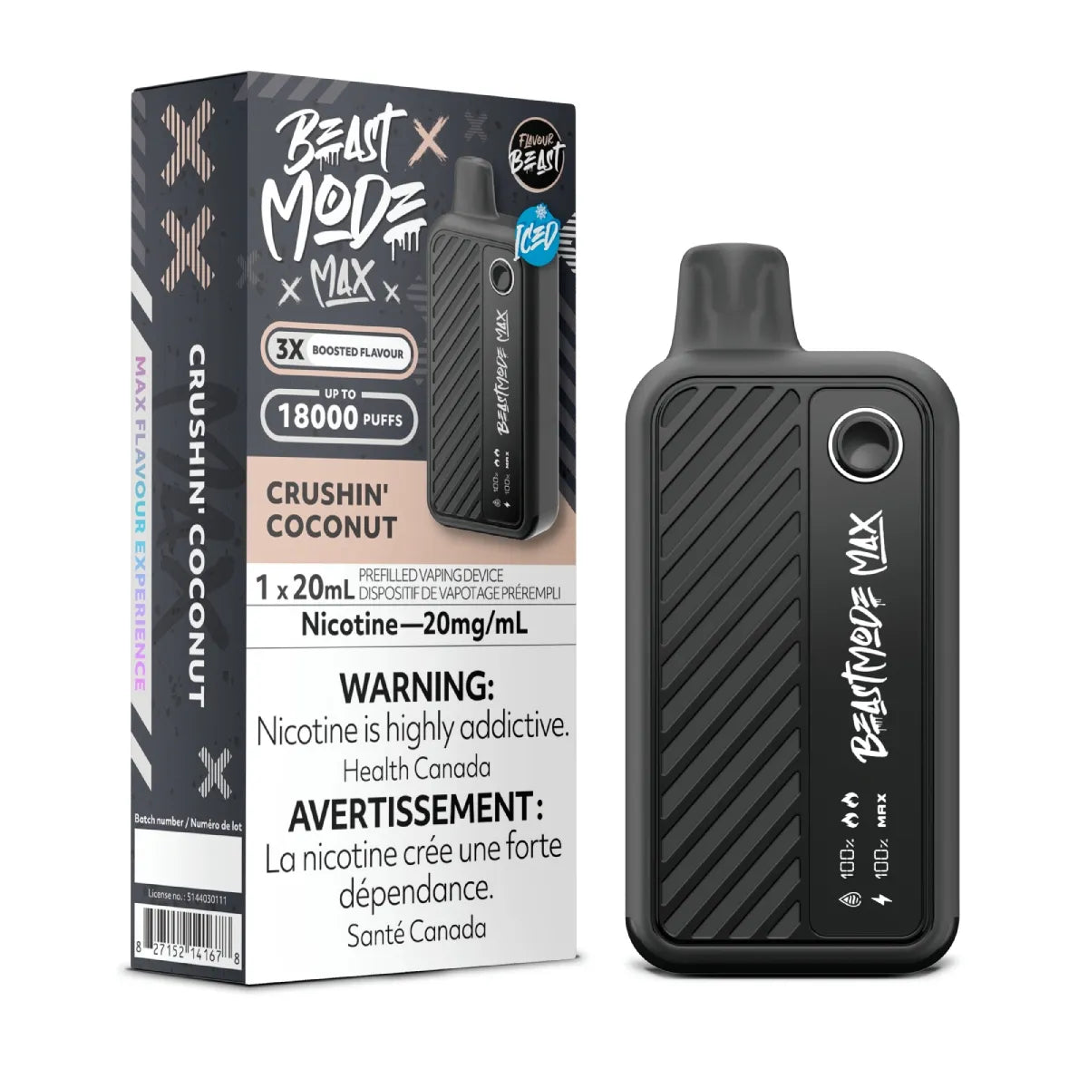 Flavour beast Beast mode max 18k puffs Crushin Coconut (ProvincialTax)