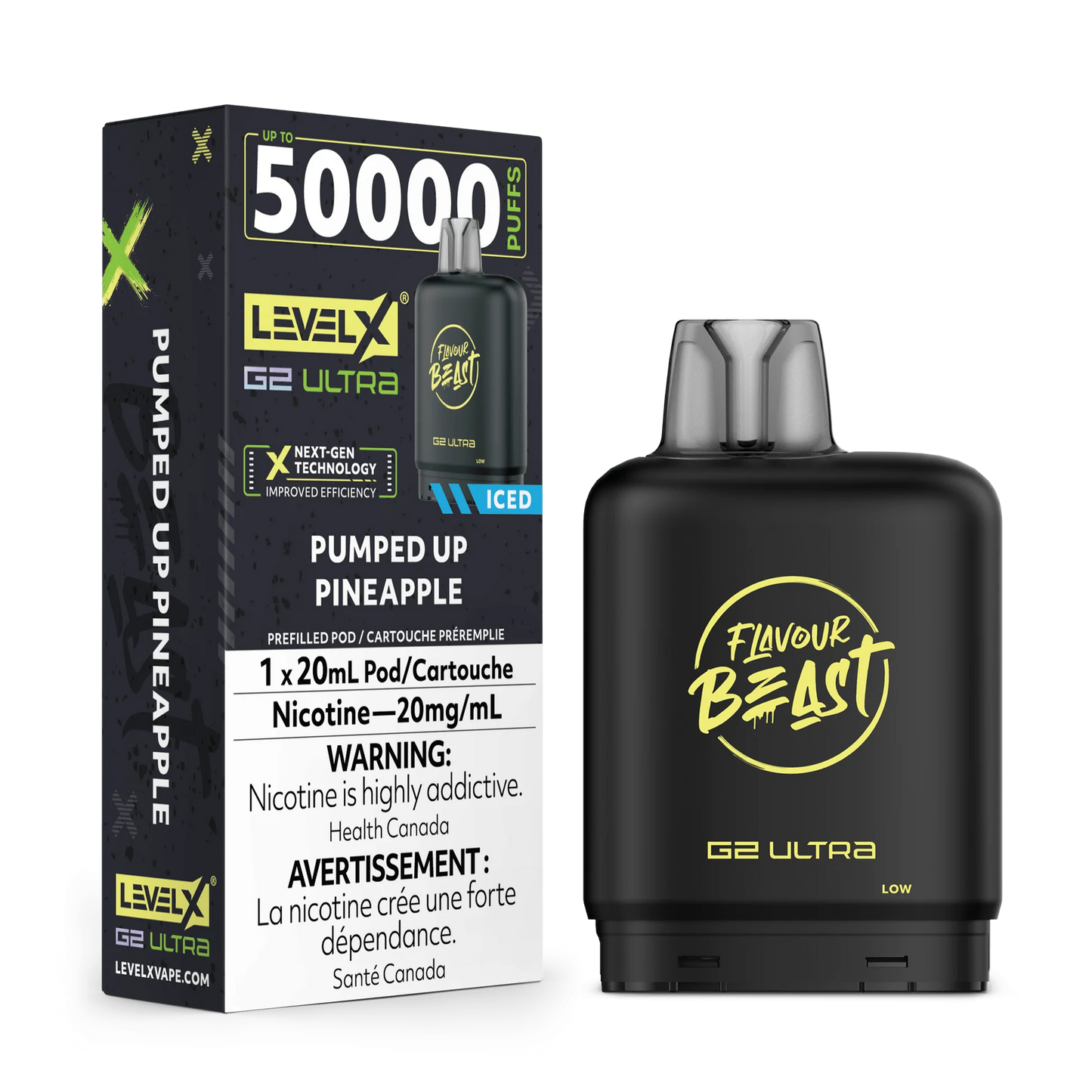 Level X G2 Ultra Flavour beast 50k pod Pumped Up Pineapple*