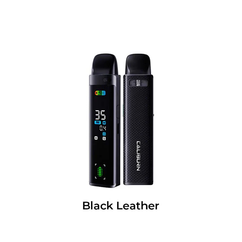 Caliburn g3 pro device open pod kit Black Leather