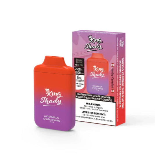 King 6000 0mg Nicotine free Watermelon Grape Orange (Provincial tax)
