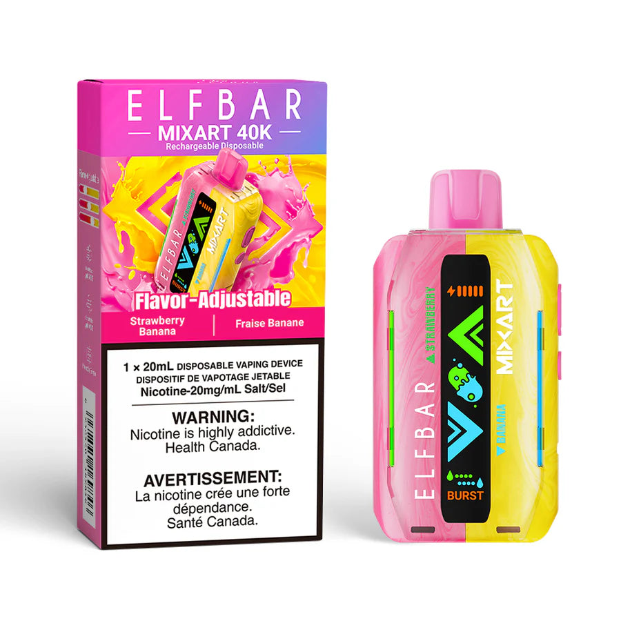Elfbar Mixart 40k strawberry Banana (Provincial tax)
