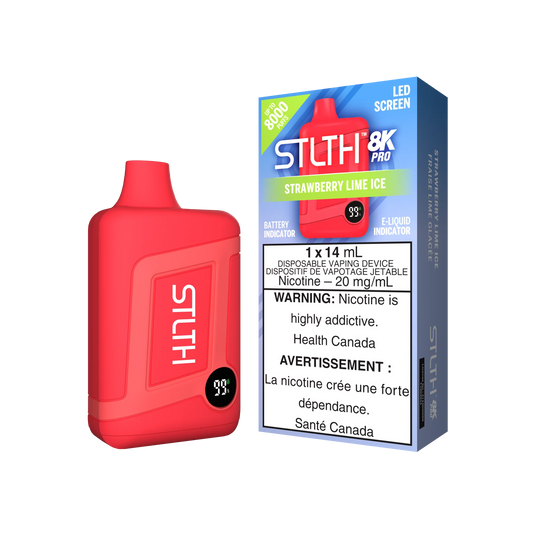 Stlth 8000 pro Strawberry lime ice(Provincial tax)