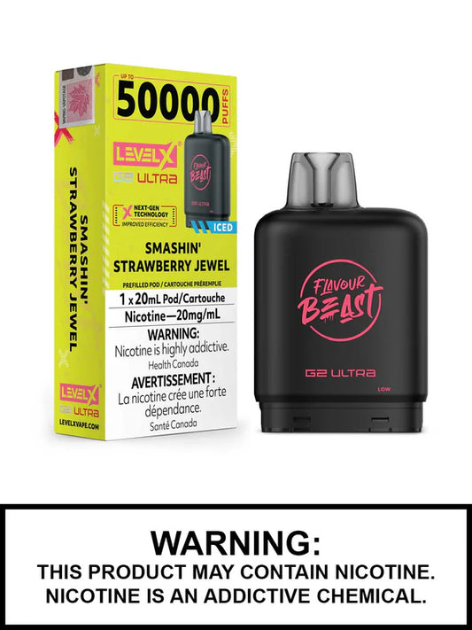 Level X G2 Ultra Flavour beast 50k pod smashin strawberry jewel*