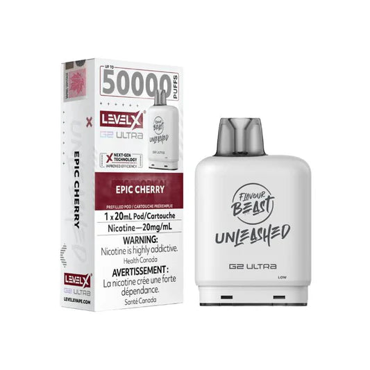 Level X G2 Ultra Flavour beast 50k pod Epic Cherry (Provincial Tax)