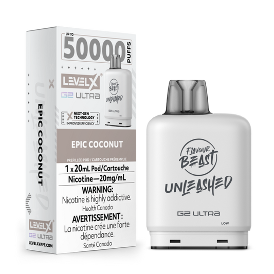Level X G2 Ultra Flavour beast 50k pod Epic Coconut (Provincial Tax)