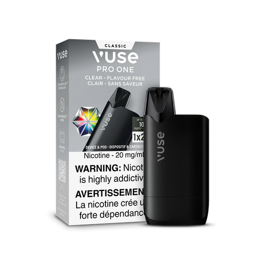 Vuse pro one 20mg Clear Starter kit(Provincial tax)