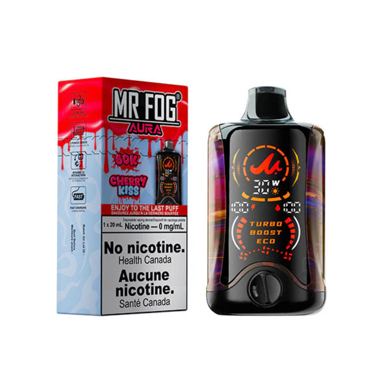 Mr Fog Aura 60k Nicotine Free 0mg Cherry Kiss (Provincial tax)