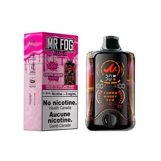 Mr Fog Aura 60k Nicotine Free 0mg Exotic Berry Fusion (Provincial tax)