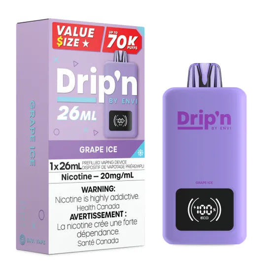 Dripn 26ml 70k puffs Grape ice*
