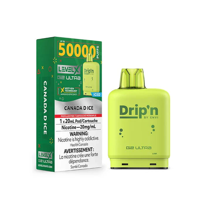 Level X G2 Ultra Dripn 50k pod Canada D Ice (Provincial tax)
