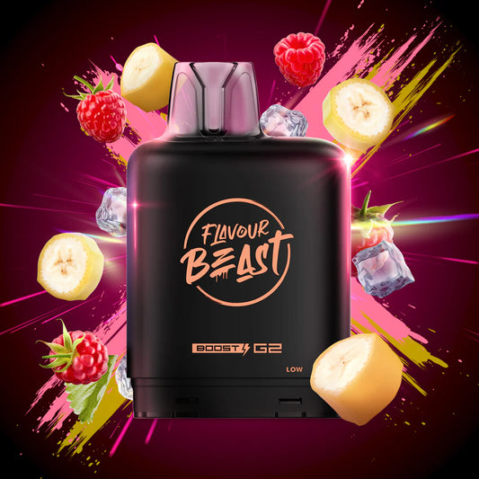 Level X G2 Ultra Pod Flavour beast 50k Banana Raspberry Iced(Provincial tax)