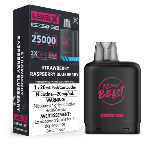 Level X G2 Ultra Pod Flavour beast 50k Strawberry Raspberry Blueberry (Provincial tax)