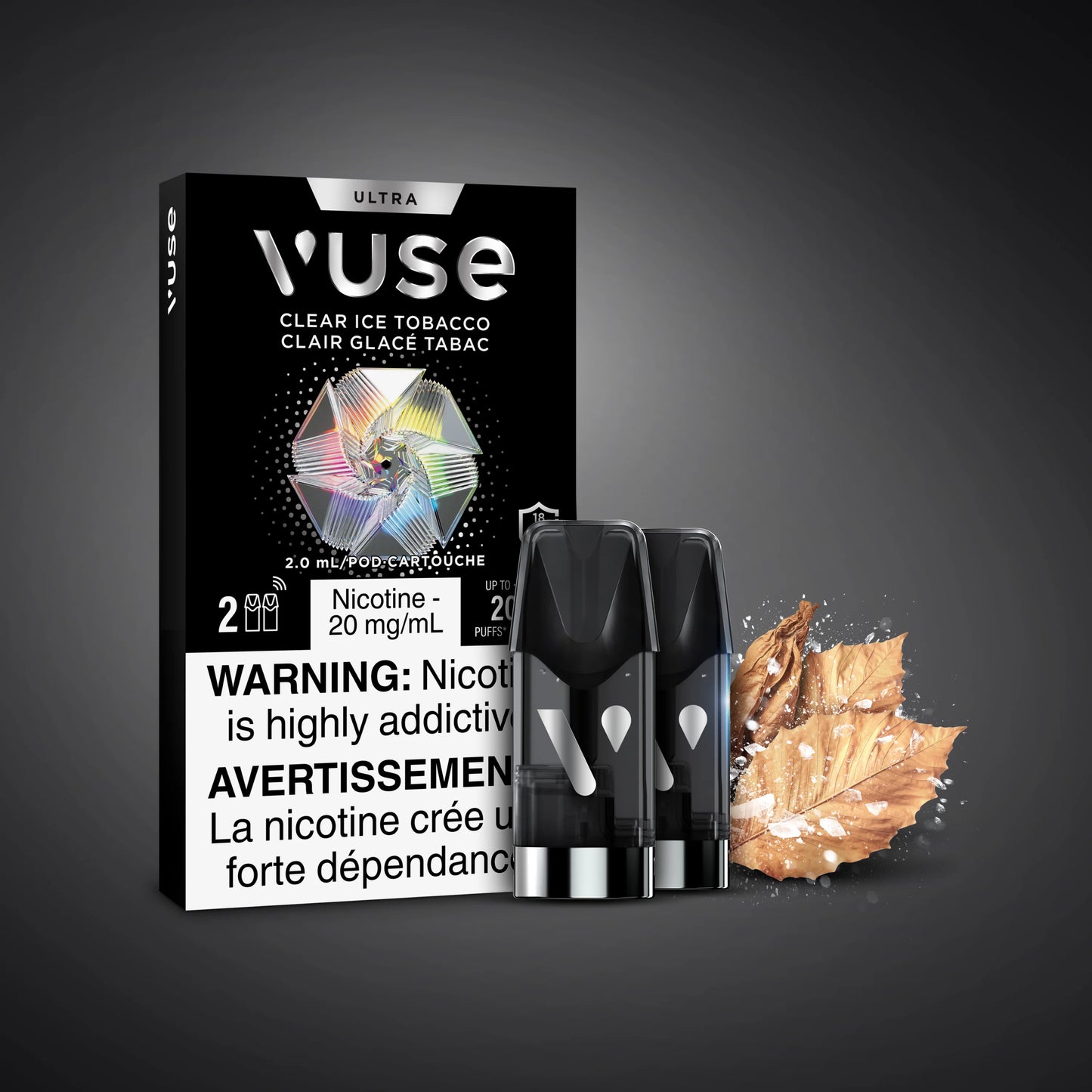 Vuse Ultra ePod 20mg Clear ice Tobacco (Provincial tax)