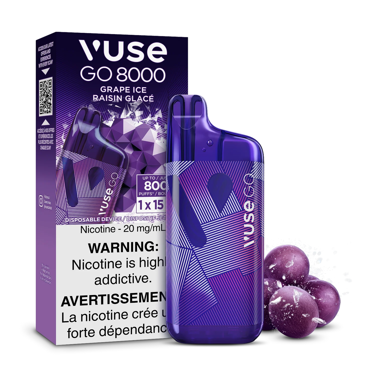 Vuse 8k Grape Ice (Provincial tax)