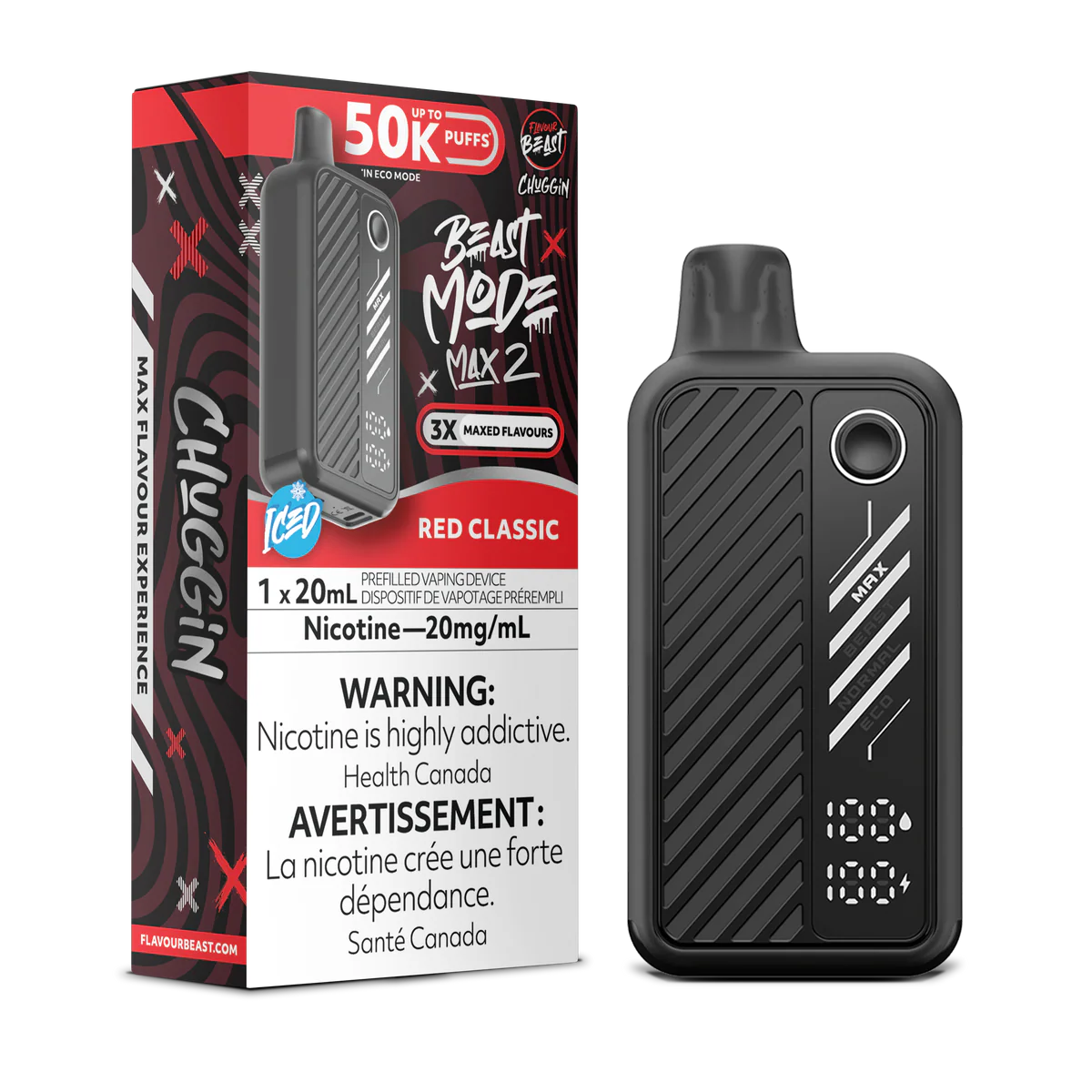 Flavour beast Beast mode max 2 50k puffs  Red Classic*