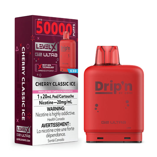 Level X G2 Ultra Dripn 50k pod Cherry Classic Ice*