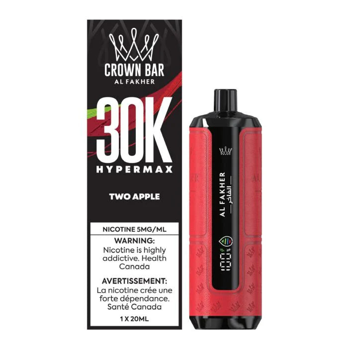 Al Fakher Crown Bar 30k Hyper max(5mg/ml) Two Apple(ProvincialTax)