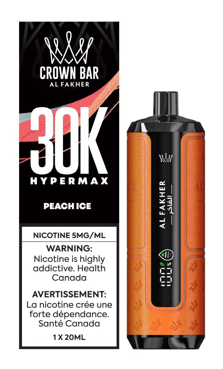 Al Fakher Crown Bar 30k Hyper max(5mg/ml) Peach Ice (ProvincialTax)