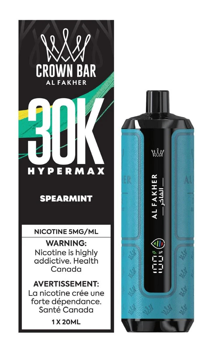 Al Fakher Crown Bar 30k Hyper max(5mg/ml) Spearmint (ProvincialTax)