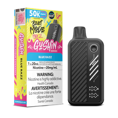 Flavour beast Beast mode max 2 50k puffs  Gushin Series Blue Razz(Provincial tax)