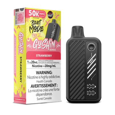 Flavour beast Beast mode max 2 50k puffs  Gushin Series Strawberry*