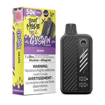 Flavour beast Beast mode max 2 50k puffs  Gushin Series Grape*