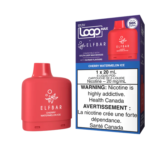 STLTh loop max X Elfbar 50k pod Cherry watermelon ice (Provincial tax)
