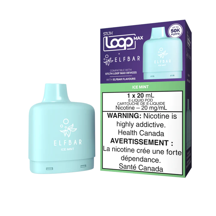 STLTh loop max X Elfbar 50k pod Ice mint (Provincial tax)