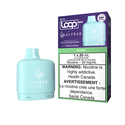 STLTh loop max X Elfbar 50k pod Ice mint (Provincial tax)