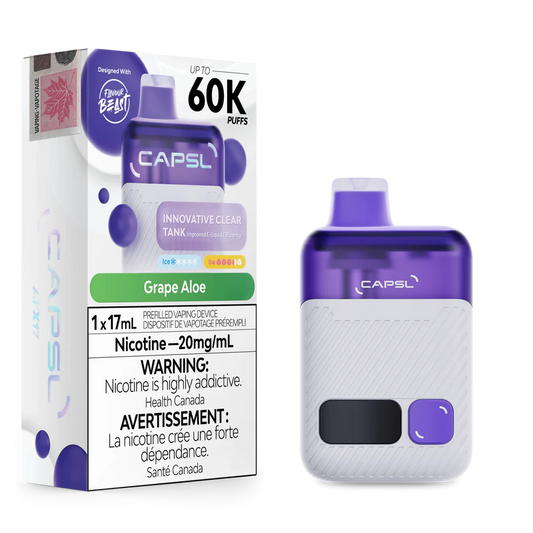 CAPSL 60k Grape Aloe by Flavour beast (Provincial tax)