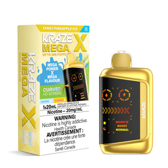 Kraze X Mega 48k puffs Tangy Pineapple ice (Provincial tax)