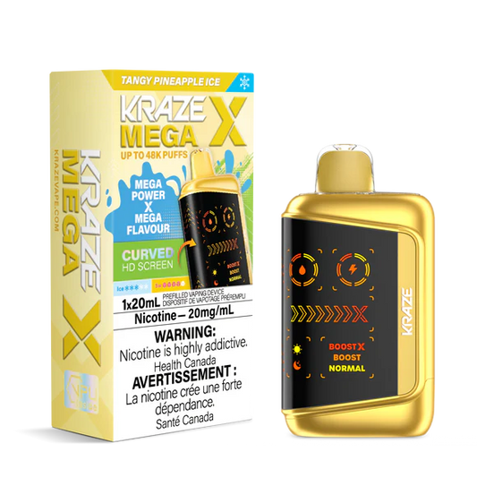 Kraze X Mega 48k puffs Tangy Pineapple ice (Provincial tax)