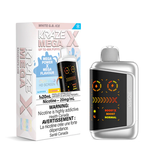 Kraze X Mega 48k puffs White G.B. ice (Provincial tax)