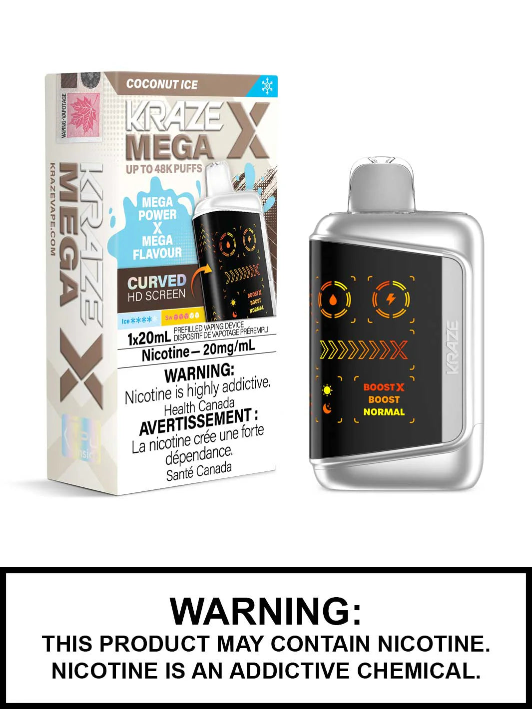 Kraze X Mega 48k puffs Coconut ice (Provincial tax)
