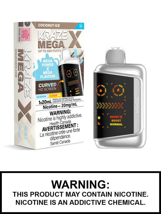 Kraze X Mega 48k puffs Coconut ice (Provincial tax)