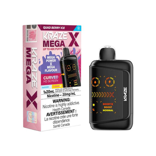 Kraze X Mega 48k puffs Quad Berry ice (Provincial tax)