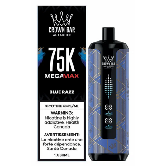 Crown Bar Al Fakher MegaMax 75k Blue razz(Provincial tax)